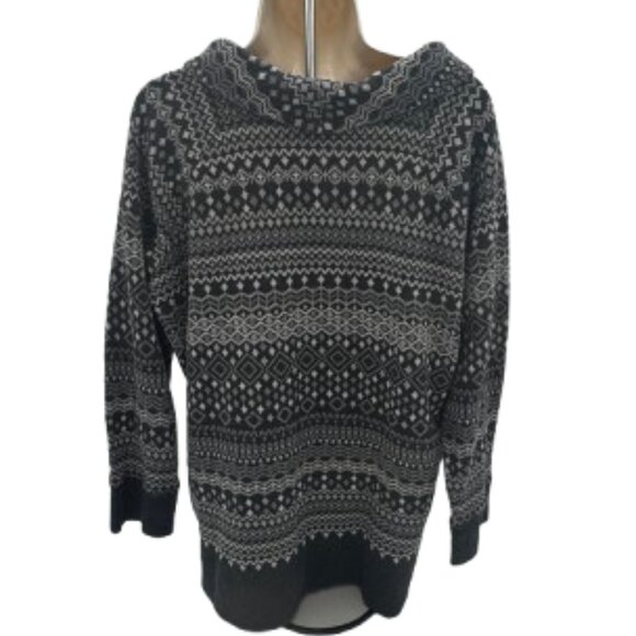 T by Talbots Gray and White Cowl Neck Pullover Size X - Picture 4 of 8